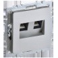 Розетка компьютерная двойная СП RJ45 кат.5E BRITE РК10-2-БрА механизм алюм. IEK BR-K20-1-K47 Розетка компьютерная двойная СП RJ45 кат.5E BRITE РК10-2-БрА механизм алюм. IEK BR-K20-1-K47