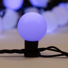 Гирлянда светодиодная "Мультишарики" 10м d38мм 40LED бел. 5Вт IP65 провод ПВХ черн. (нужен шнур питания 303-500) Neon-Night 303-