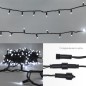 Гирлянда светодиодная "Нить" 10м 100LED бел. 10Вт 230В IP65 постоян. свечение провод ПВХ черн. (нужен шнур питания 303-500) Neon