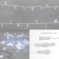 Гирлянда светодиодная "Нить" 10м 200LED тепл. бел. 24В IP65 эффект мерцания провод ПВХ прозр. соединяется нужен трансформатор 53