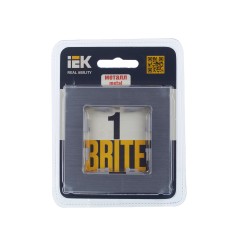 Рамка 1-м BRITE РУ-1-1-БрА металл алюм. IEK BR-M12-M-K47