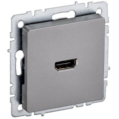 Розетка СП BRITE HDMI РHDMI-0-БрС механизм сталь IEK BR-H10-K46
