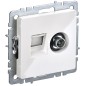 Розетка компьютерная + телевизионная 2-м Brite РТВ/РК12-БрБ RJ45 кат.5E + TV механизм бел. IEK BR-AK20-1-K01 Розетка компьютерная + телевизионная 2-м Brite РТВ/РК12-БрБ RJ45 кат.5E + TV механизм бел. IEK BR-AK20-1-K01