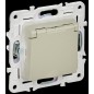 Розетка 1-м SKANDY 16А IP44 с заземл. защ. штроки с крышкой SK-R11B беж. IEK SK-R16-16-44-K10