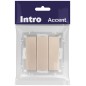 Выключатель Accent 6-106-04 тройной 10А-250В IP20 СУ AL/CU шампань Intro Б0063538