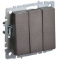 Выключатель 3-кл. СП BRITE ВС10-3-0-БрТБ 10А механизм бронза IEK BR-V30-0-10-K45