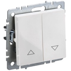 Выключатель жалюзи СП BRITE ВС10-1-5-БрБ 10А механизм бел. IEK BR-V15-0-10-K01
