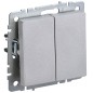 Выключатель проходной 2-кл. СП BRITE ВС10-2-6-БрА 10А механизм алюм. IEK BR-V22-0-10-K47