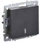 Выключатель 1-кл. СП BRITE ВС10-1-1-БрЧ 10А с индик. механизм черн. IEK BR-V10-1-10-K02