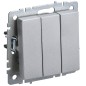 Выключатель 3-кл. СП BRITE ВС10-3-0-БрА 10А механизм алюм. IEK BR-V30-0-10-K47