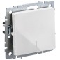 Выключатель 1-кл. СП BRITE ВС10-1-1-БрБ 10А с индик. механизм бел. IEK BR-V10-1-10-K01