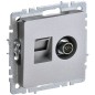 Розетка компьютерная + телевизионная 2-м Brite РТВ/РК12-БрА RJ45 кат.5E + TV механизм алюм. IEK BR-AK20-1-K47 Розетка компьютерная + телевизионная 2-м Brite РТВ/РК12-БрА RJ45 кат.5E + TV механизм алюм. IEK BR-AK20-1-K47
