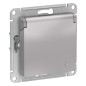 Розетка 1-м СП AtlasDesign 16А IP20 с заземл. защ. шторки с крышкой механизм алюм. SE ATN000346 Розетка 1-м СП AtlasDesign 16А IP20 с заземл. защ. шторки с крышкой механизм алюм. SE ATN000346