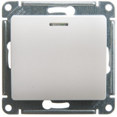 Выключатель 1-кл. СП Glossa 10А IP20 (сх. 1а) 10AX с подсветкой механизм перламутр. SE GSL000613