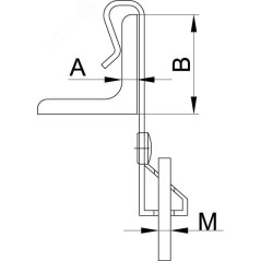 Крепеж для шпильки М6 к балке 1.5-5мм верт. монтаж. DKC CM620605