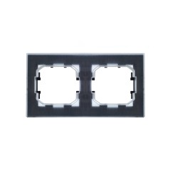 Рамка 2-м IP44 BRITE РУ-2-БрЧ-44 черн. IEK BR-M22-44-K02