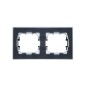 Рамка 2-м IP44 BRITE РУ-2-БрЧ-44 черн. IEK BR-M22-44-K02