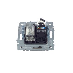 Розетка компьютерная + телевизионная 2-м Brite РТВ/РК12-БрШ RJ45 кат.5E + TV механизм шампань IEK BR-AK20-1-K37
