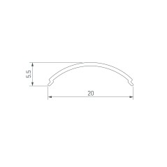 Экран SL-KANT-H16 ROUND OPAL пластик L2000 Arlight 024038