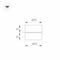 Светильник светодиодный SP-RONDO-FLAP-R95-16W Day4000 WH 110 deg IP40 металл Arlight 026481