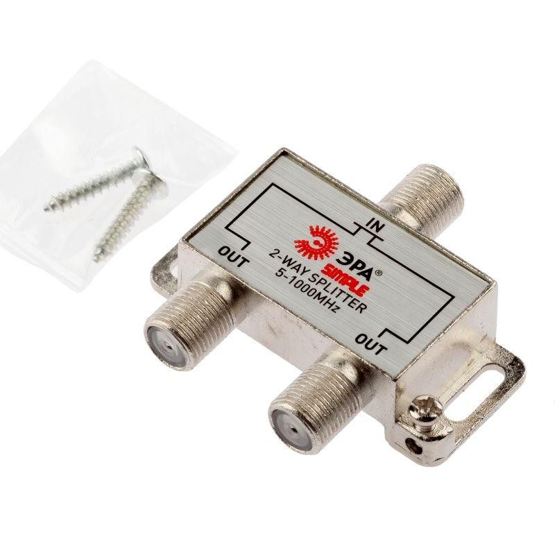 Делитель TV Simple DS-F-01 2 ответвления под F разъем 5-1000МГц ЭРА Б0048320 Делитель TV Simple DS-F-01 2 ответвления под F разъем 5-1000МГц ЭРА Б0048320