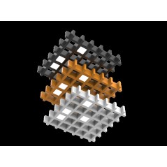 Светильник светодиодный DL-Grill для потолка Грильято 150х150 18Вт 4000К 140х140х100 IP54 встраив. RAL9003 бел. муар VARTON V1-R