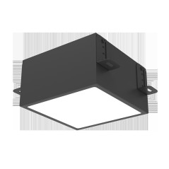Светильник светодиодный DL-Grill для потолка Грильято 150х150 15Вт 4000К 140х140х100 IP40 встраив. RAL9005 черн. муар VARTON V1-