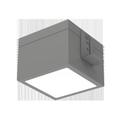 Светильник светодиодный DL-Grill для потолка Грильято 100х100 15Вт 4000К 90х90х160 IP54 встраив. RAL7045 сер. муар диммер DALI V