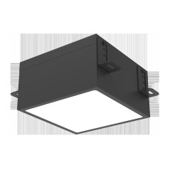 Светильник светодиодный DL-Grill для потолка Грильято 150х150 24Вт 4000К 140х140х100 IP54 встраив. RAL9005 черн. муар диммер DAL
