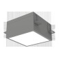 Светильник светодиодный DL-Grill для потолка Грильято 150х150 15Вт 3000К 140х140х100 IP54 встраив. RAL7045 сер. муар диммер DALI