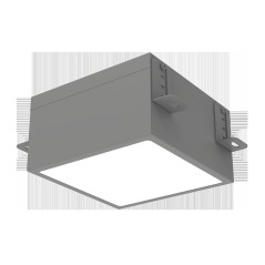 Светильник светодиодный DL-Grill CRI90 для потолка Грильято 200х200мм 15Вт 4000К 186х186х80мм IP54 встраив. RAL7045 сер. муар ди