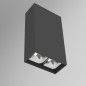 Светильник светодиодный DL-Box Reflect Multi 1х2 5Вт 3000К 80х40х150 накладной 24град. RAL9005 черн. муар диммер DALI VARTON V1-