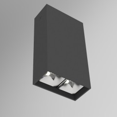 Светильник светодиодный DL-Box Reflect Multi 1х2 8Вт 4000К 80х40х150 накладной кососвет RAL9005 черн. муар VARTON V1-R0-90251-20