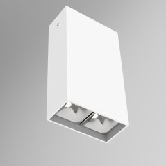 Светильник светодиодный DL-Box Reflect Multi 1х2 8Вт 3000К 80х40х150 накладной кососвет RAL9003 бел. муар VARTON V1-R0-00251-20L