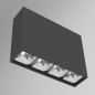 Светильник светодиодный DL-Box Reflect Multi 1х4 14Вт 4000К 150х40х150 накладной 35град.х75град. RAL9005 черн. муар диммер DALI 