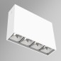 Светильник светодиодный DL-Box Reflect Multi 1х4 10Вт 3000К 150х40х115 накладной 35град.х75град. RAL9003 бел. муар VARTON V1-R0-