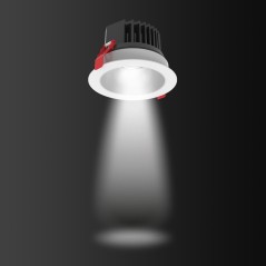 Светильник светодиодный DL-Spark 25Вт 4000К IP44 150х105 60град. встраив. с матов. серебр. рефлектором бел. VARTON V1-R0-00434-1