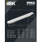 Светильник ДСП 1305 18Вт 6500К IP65 600мм сер. пластик IEK LDSP0-1305-18-6500-K01