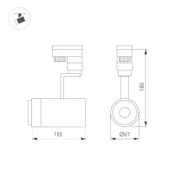 Светильник светодиодный LGD-ZEUS-TRUECOLOR-4TR-R67-10W Warm3000 CRI98 WH 20-60 deg IP20 230В металл Arlight 031419