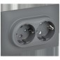 Розетка 2-м SKANDY 16А с заземл. без защ. шторок в сборе SK-R08Gr сер. IEK SK-R21-16-K03-F Розетка 2-м SKANDY 16А с заземл. без защ. шторок в сборе SK-R08Gr сер. IEK SK-R21-16-K03-F
