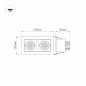 Светильник светодиодный CL-KARDAN-S180x102-2x9W Warm WH-BK 38 deg IP20 металл Arlight 024130 Светильник светодиодный CL-KARDAN-S180x102-2x9W Warm WH-BK 38 deg IP20 металл Arlight 024130