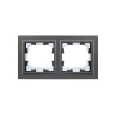 Рамка 2-м IP44 BRITE РУ-2-БрС-44 сталь IEK BR-M22-44-K46