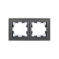 Рамка 2-м IP44 BRITE РУ-2-БрС-44 сталь IEK BR-M22-44-K46