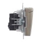 Розетка BRITE РСбш10-3-44-БрШ 16А IP44 с заземл. защ. шторки с крышкой механизм шампань IEK BR-R16-16-44-K37