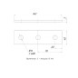 Пластина STRUT 3 отверстия EKF stp3 Пластина STRUT 3 отверстия EKF stp3
