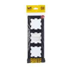 Рамка 3-м BRITE РУ-3-БрЧ черн. IEK BR-M32-K02