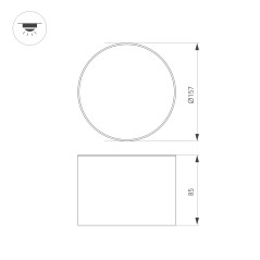 Светильник светодиодный SP-CYLINDO-R160-18W Warm3000 (WH 110 deg 230В) IP54 металл Arlight 043962
