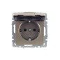 Розетка BRITE РСбш10-3-44-БрШ 16А IP44 с заземл. защ. шторки с крышкой механизм шампань IEK BR-R16-16-44-K37