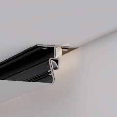 Профиль STRETCH-SHADOW-CEIL-2000 BLACK (A2-CONTOUR-PRO) 2м алюминий Arlight 040703