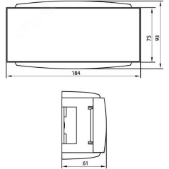Коробка установочная под BRAVA 6мод. (для кабель-канала 70х22/90х25/TMC) DKC 09221